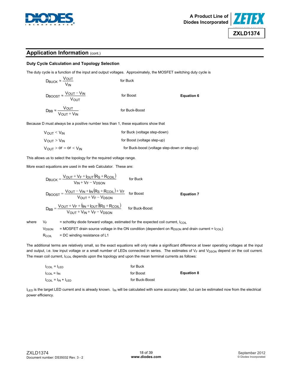 Zxld1374, Application information | Diodes ZXLD1374 User Manual | Page 18 / 39