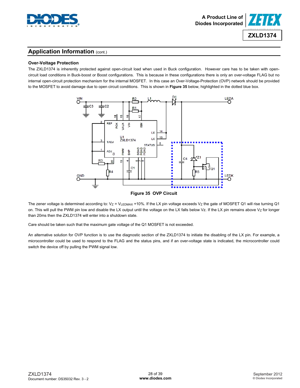 Zxld1374, Application information | Diodes ZXLD1374 User Manual | Page 28 / 39