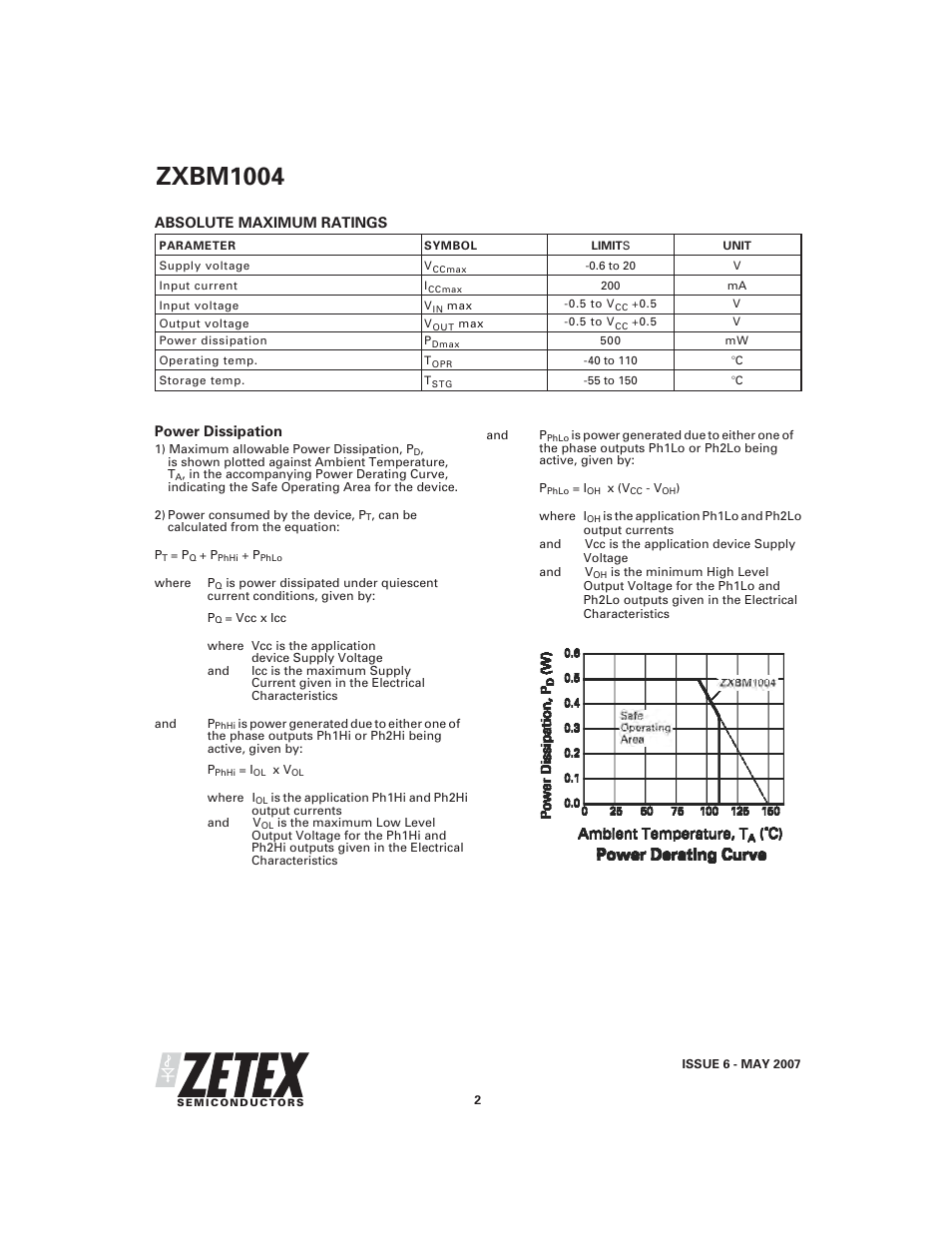 Zxbm1004 | Diodes ZXBM1004 User Manual | Page 2 / 12