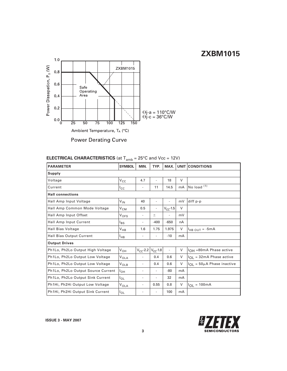 Zxbm1015 | Diodes ZXBM1015 User Manual | Page 3 / 10