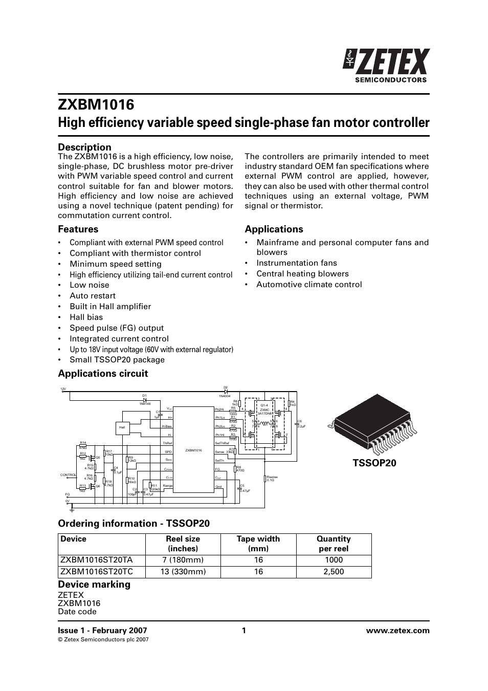 Diodes ZXBM1016 User Manual | 12 pages