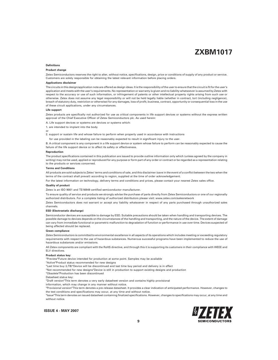 Zxbm1017 | Diodes ZXBM1017 User Manual | Page 9 / 10