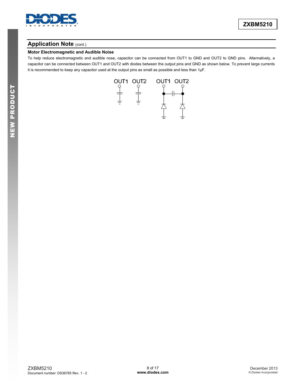 New prod uc t zxbm5210 | Diodes ZXBM5210 User Manual | Page 8 / 17