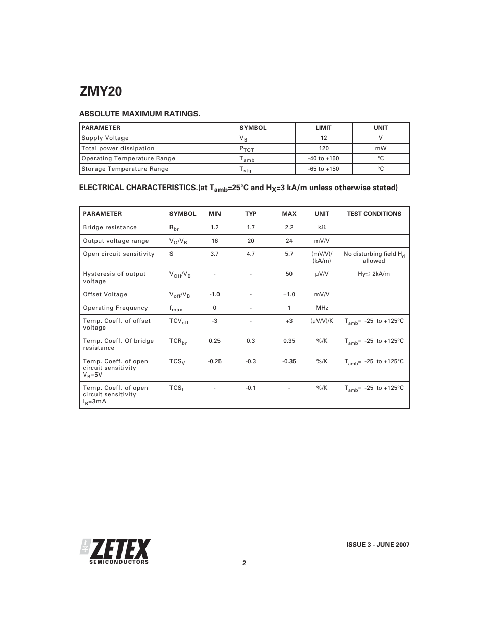 Zmy20 | Diodes ZMY20 User Manual | Page 2 / 8