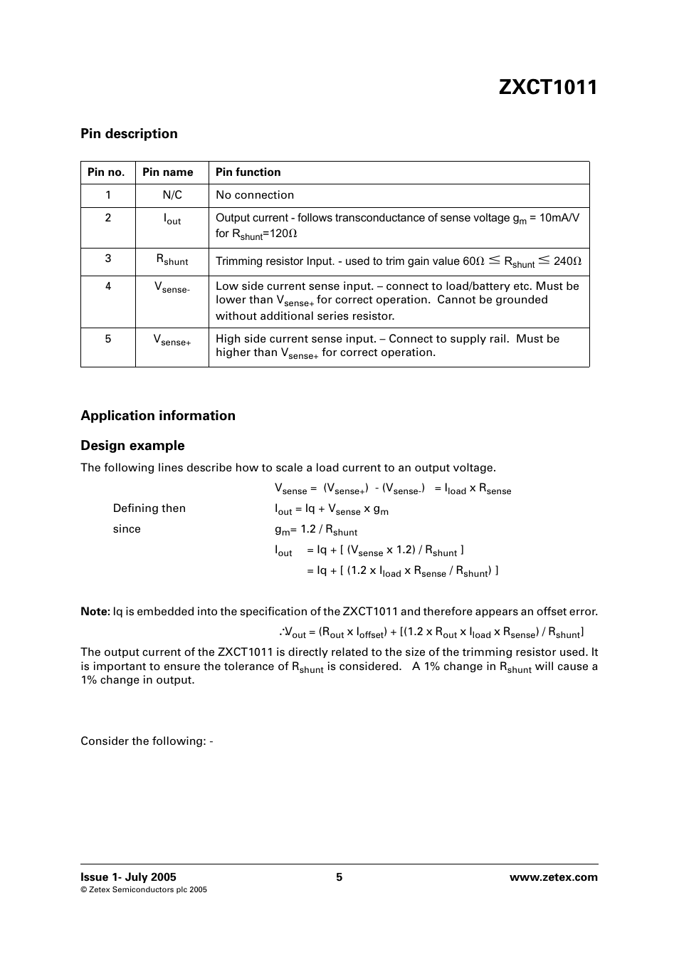 Zxct1011 | Diodes ZXCT1011 User Manual | Page 5 / 8