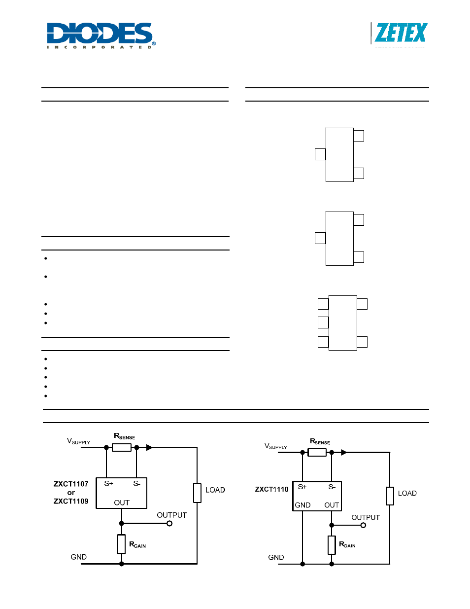 Diodes ZXCT1107/1109/1110 User Manual | 16 pages