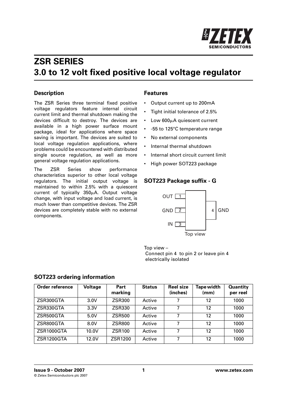 Diodes ZSR SERIES User Manual | 18 pages