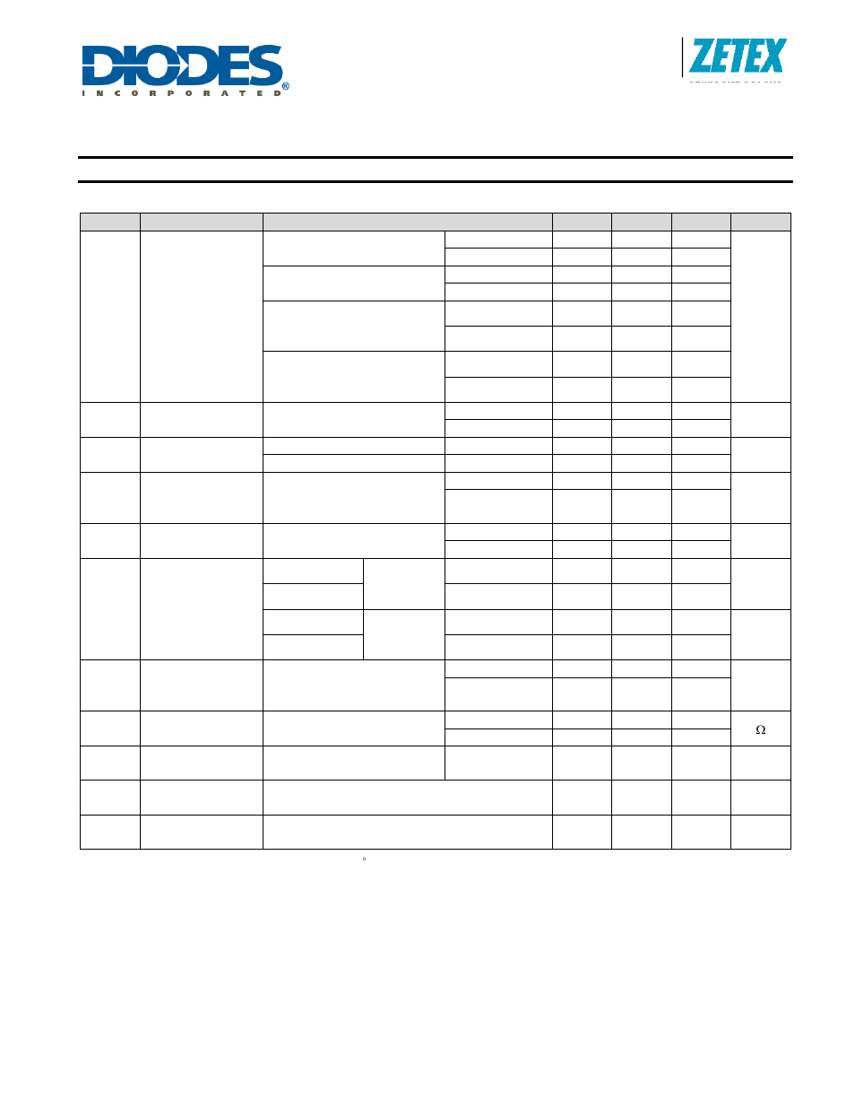 Electrical characteristics | Diodes ZXRE060 User Manual | Page 4 / 12