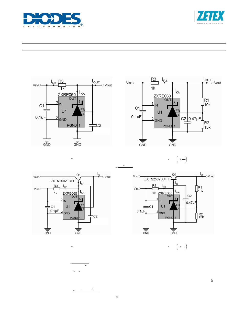 Application information, Zxre060, A product line of diodes incorporated | Diodes ZXRE060 User Manual | Page 7 / 12