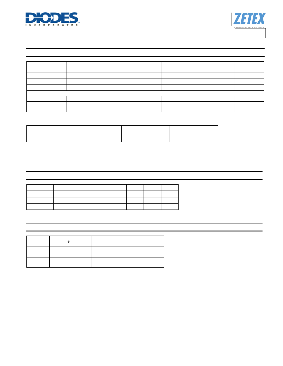 Tlv431, Absolute maximum ratings, Recommended operating conditions | Package thermal data | Diodes TLV431 User Manual | Page 2 / 14