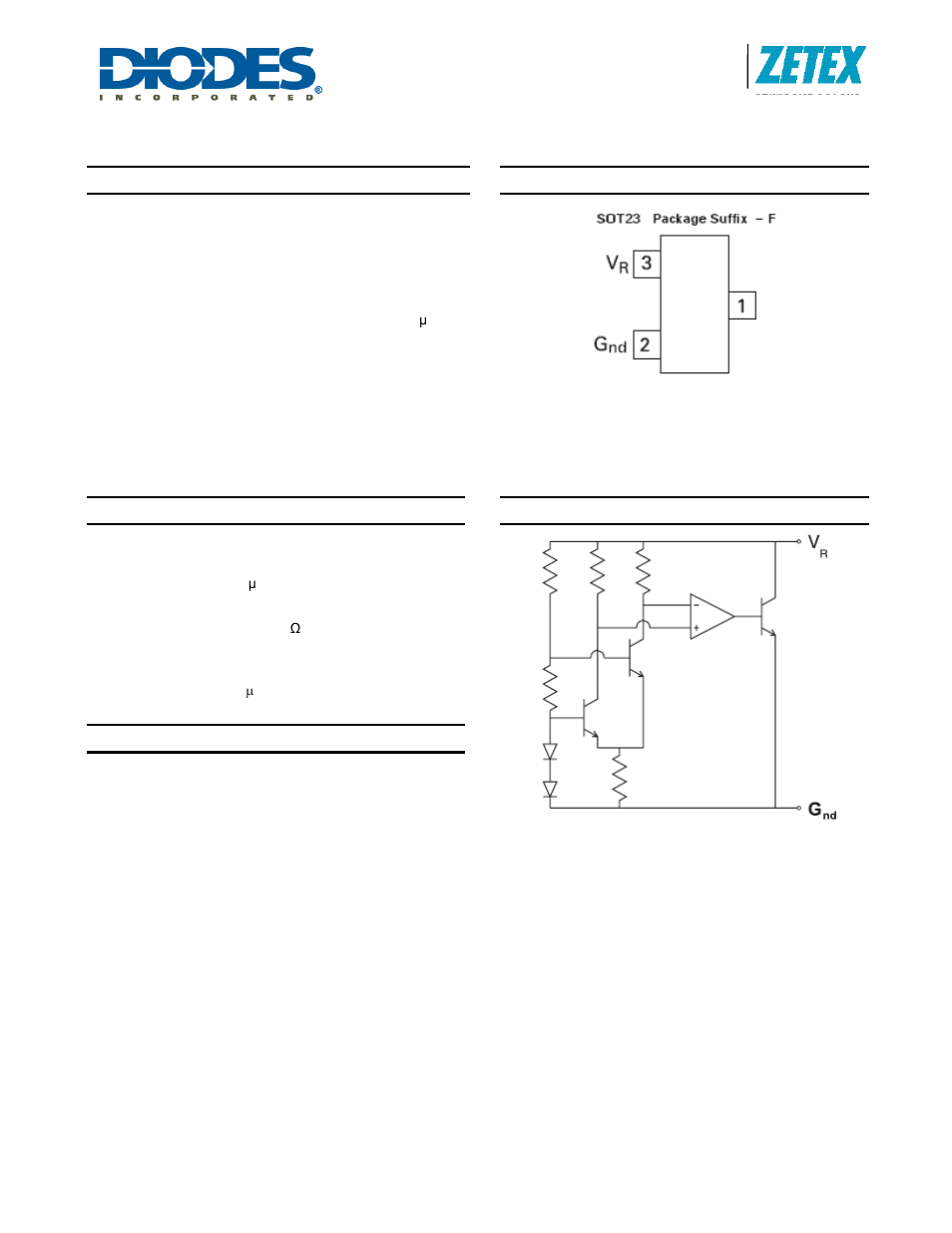 Diodes ZR285 User Manual | 5 pages