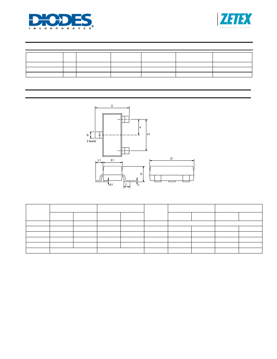 Zr285, Ordering information, Package outline dimensions | Diodes ZR285 User Manual | Page 4 / 5