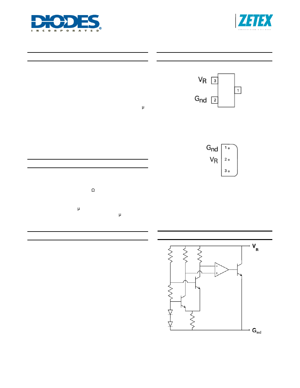 Diodes ZR4040-2.5 User Manual | 5 pages