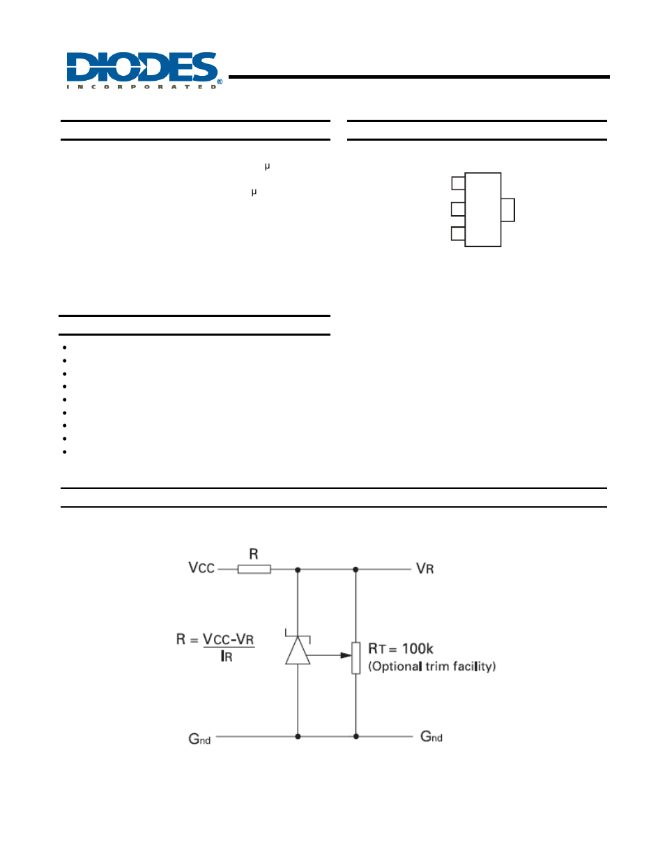 Diodes ZRT025 User Manual | 5 pages