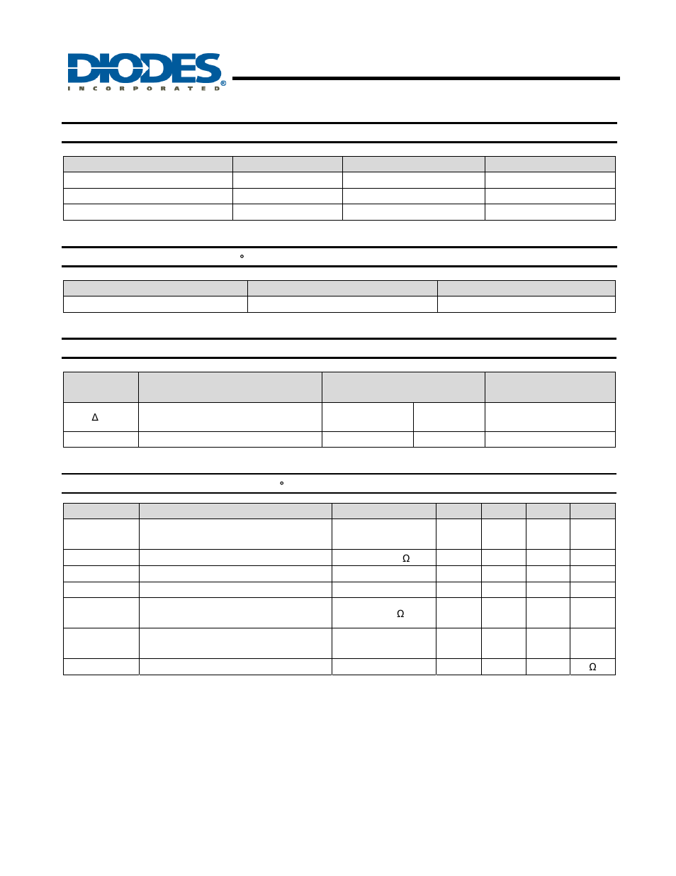 Zrt025, 5v low power precision reference source, Absolute maximum ratings | Power dissipation, Temperature dependent electrical characteristics, Electrical characteristics | Diodes ZRT025 User Manual | Page 2 / 5