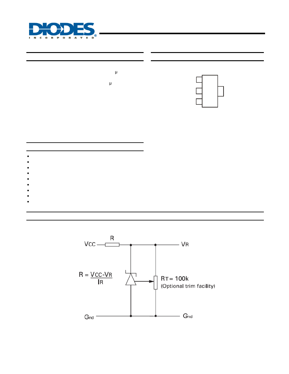 Diodes ZRT050 User Manual | 5 pages