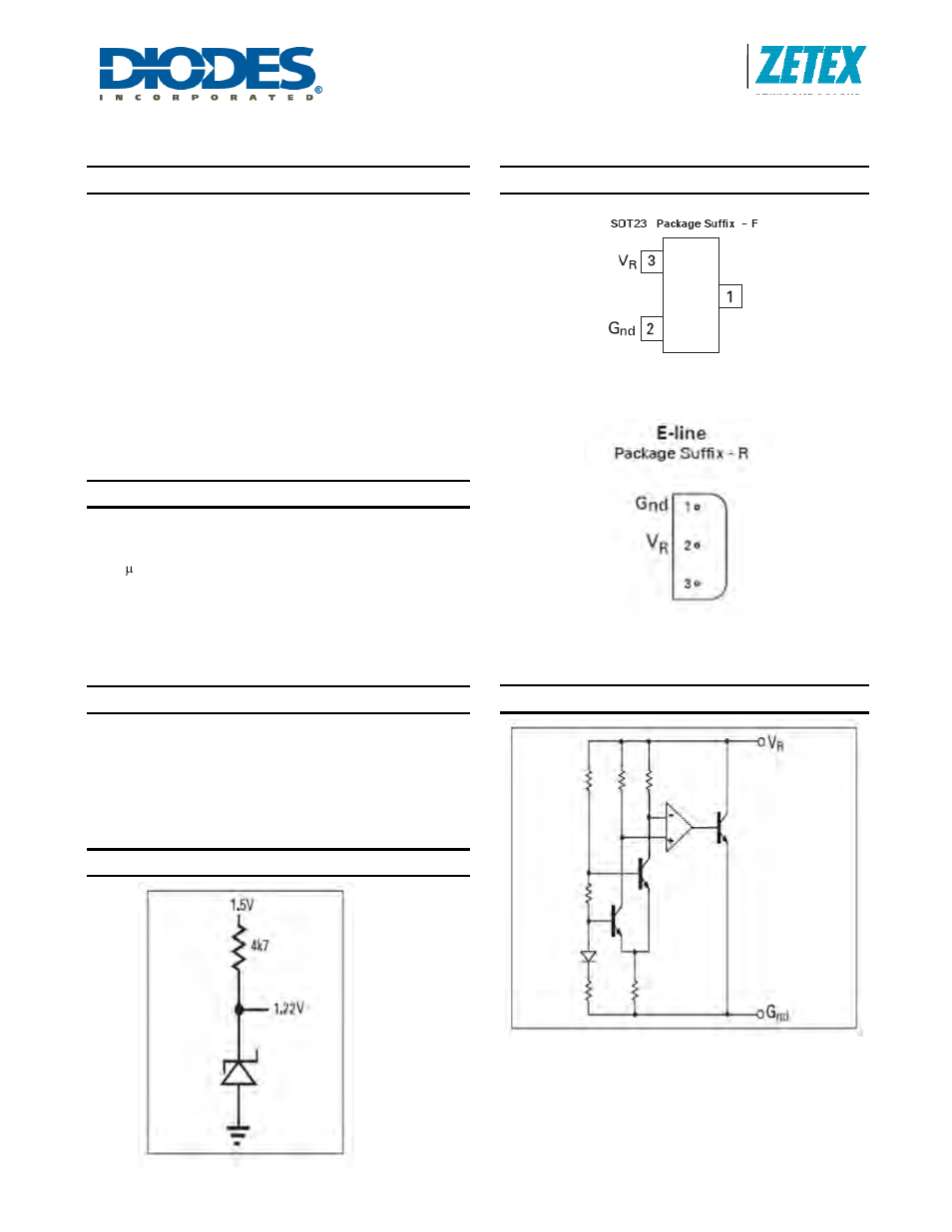 Diodes ZXRE125 User Manual | 5 pages