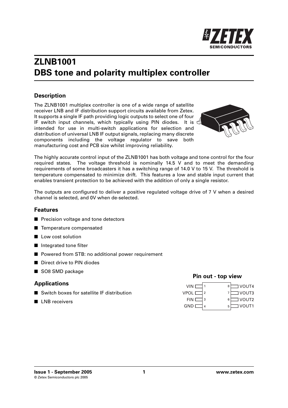 Diodes ZLNB1001 User Manual | 4 pages