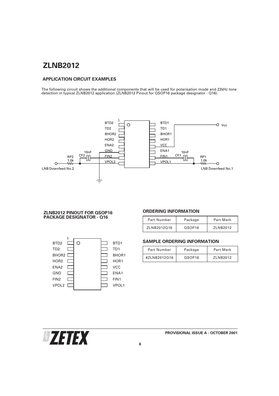 Zlnb2012 | Diodes ZLNB2012 User Manual | Page 6 / 8