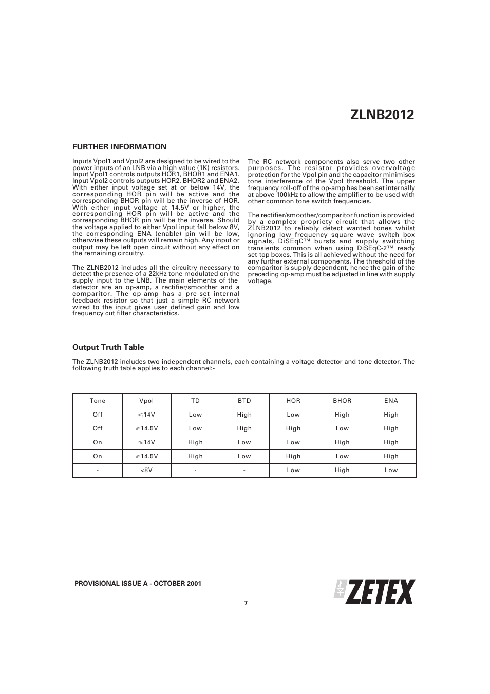 Zlnb2012 | Diodes ZLNB2012 User Manual | Page 7 / 8