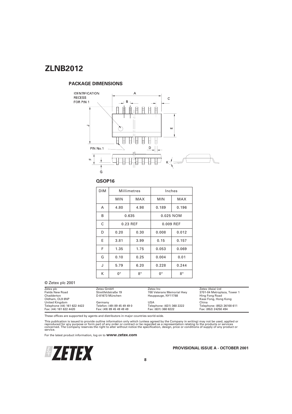 Zlnb2012 | Diodes ZLNB2012 User Manual | Page 8 / 8