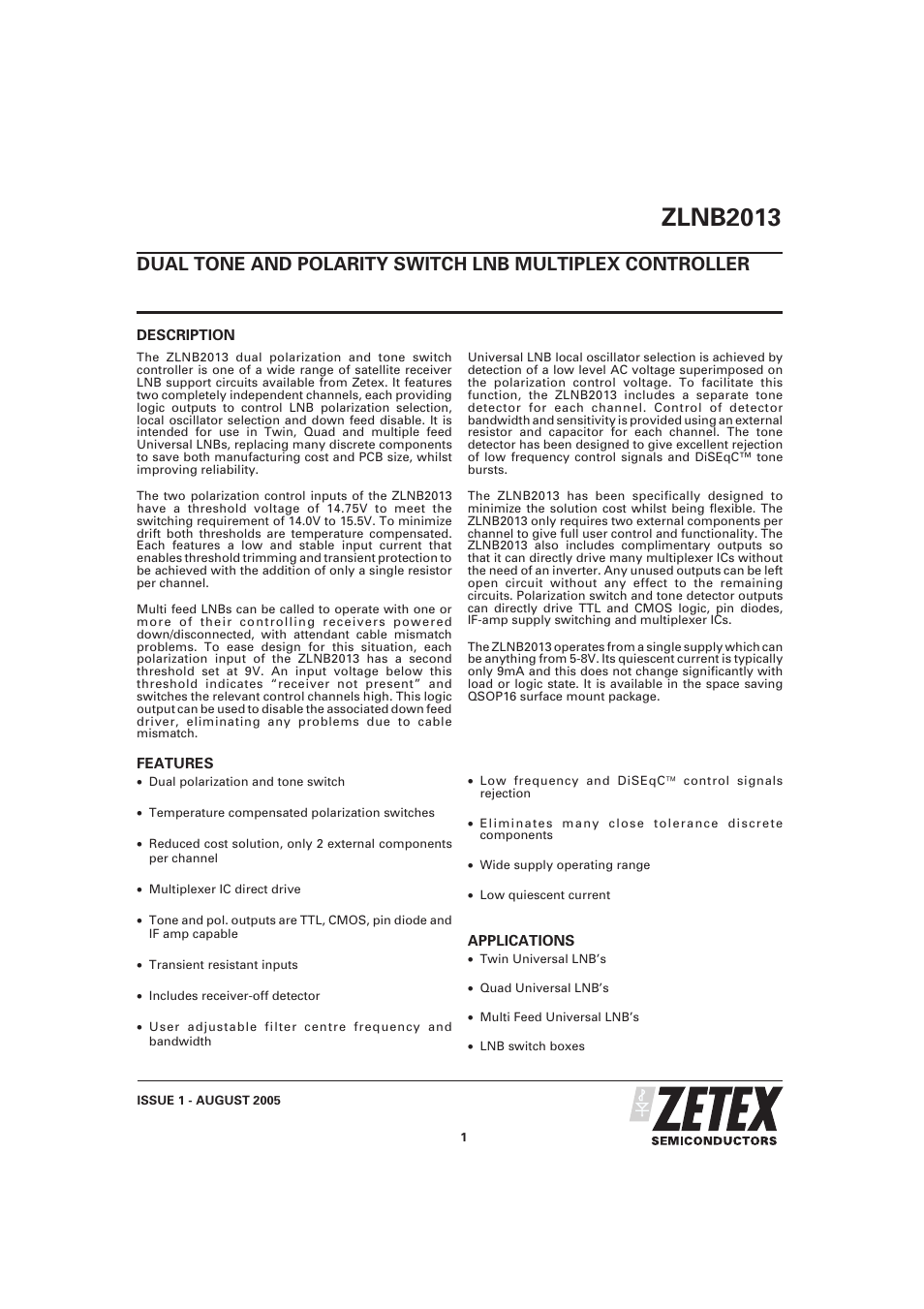 Diodes ZLNB2013 User Manual | 8 pages