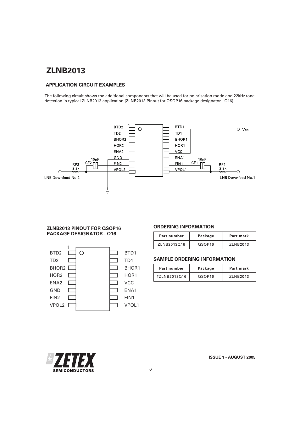 Zlnb2013 | Diodes ZLNB2013 User Manual | Page 6 / 8