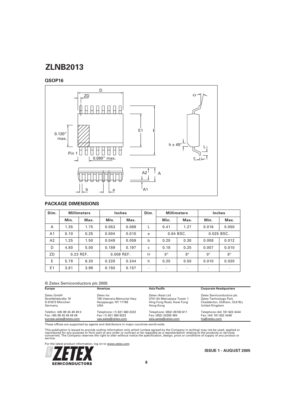 Zlnb2013 | Diodes ZLNB2013 User Manual | Page 8 / 8