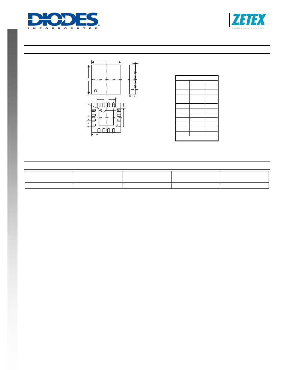 Zlnb2016, New prod uc t, Package outline dimensions | Ordering information | Diodes ZLNB2016 User Manual | Page 6 / 7