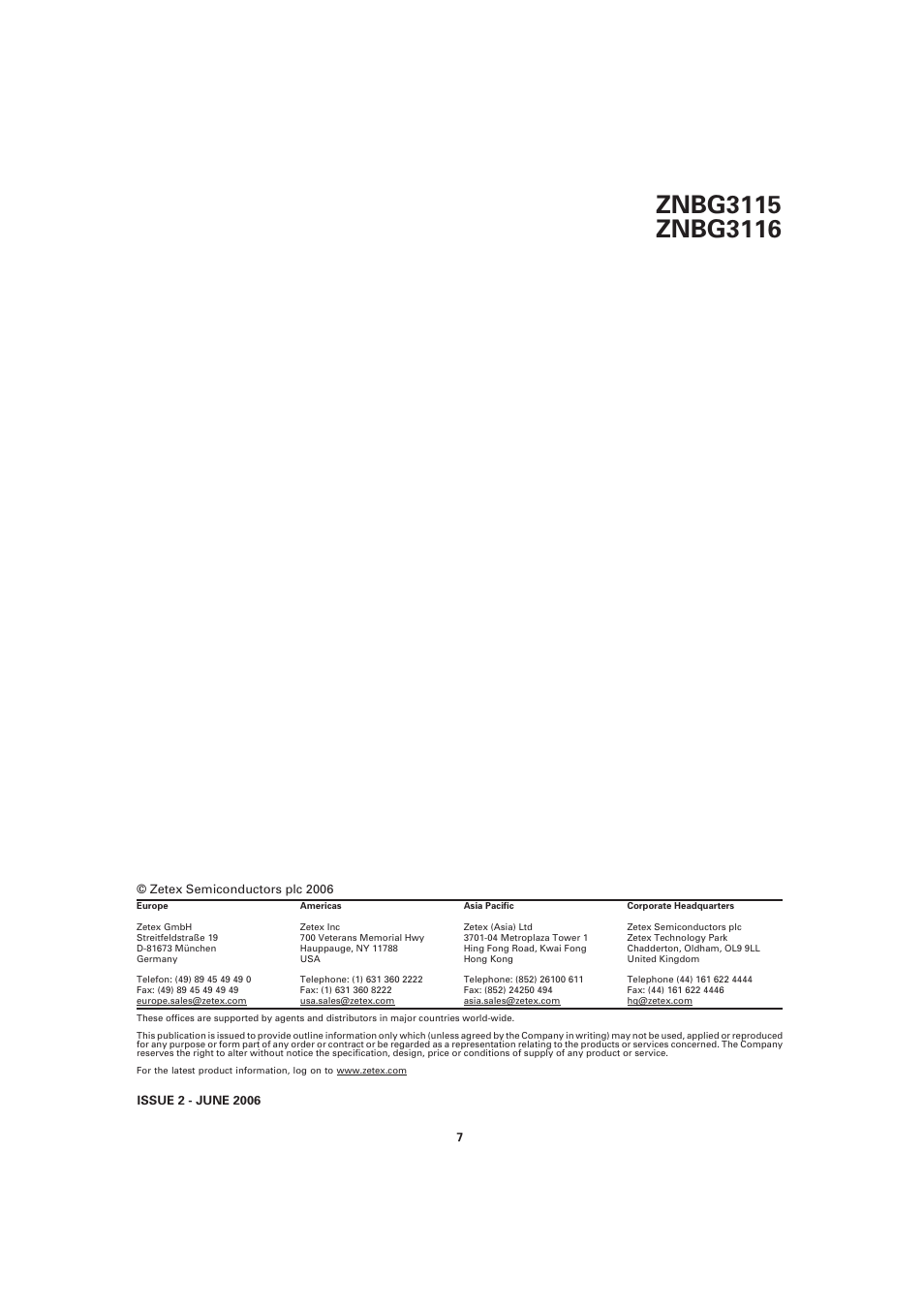 Diodes ZNBG3116 User Manual | Page 15 / 15