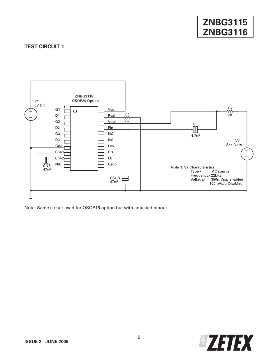 Diodes ZNBG3116 User Manual | Page 5 / 15