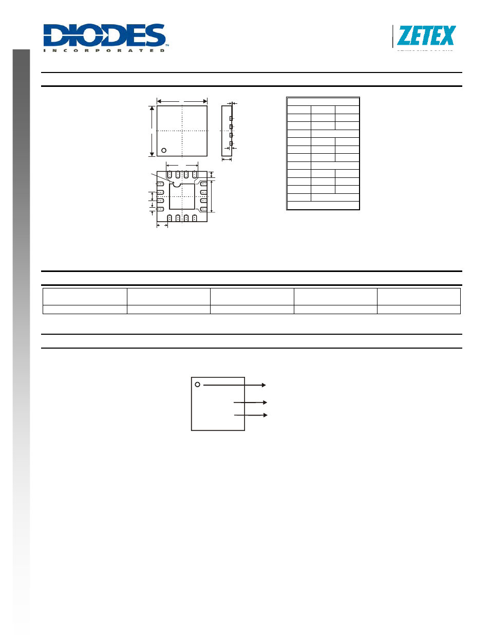 Zabg4002, New prod uc t, Package outline dimensions | Ordering information, Marking information | Diodes ZABG4002 User Manual | Page 6 / 7