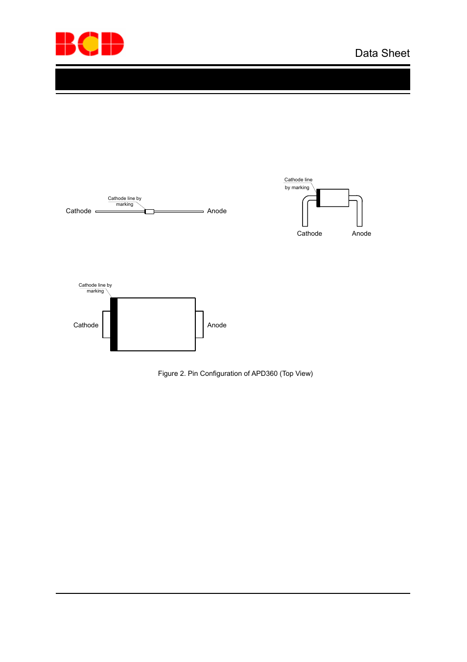 Data sheet, Schottky barrier rectifier apd360, Pin configuration | Diodes APD360 User Manual | Page 2 / 10