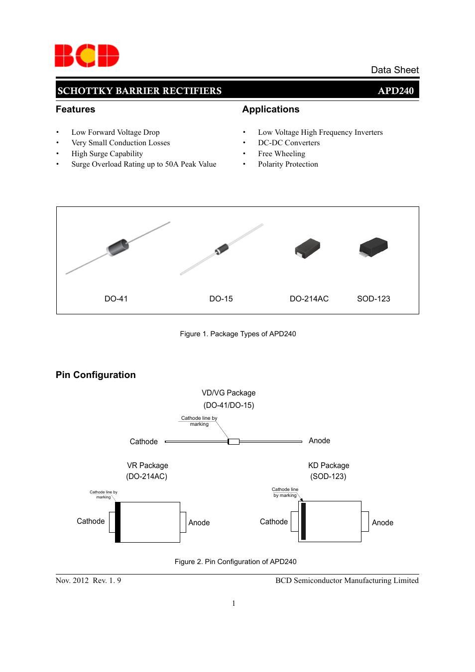 Diodes APD240 User Manual | 10 pages