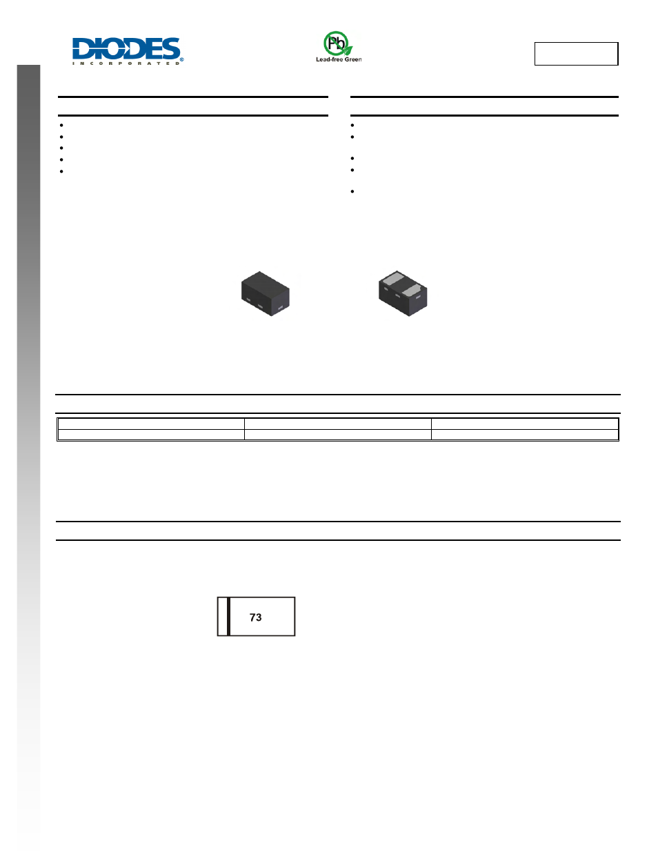 Diodes BAS70LP User Manual | 4 pages