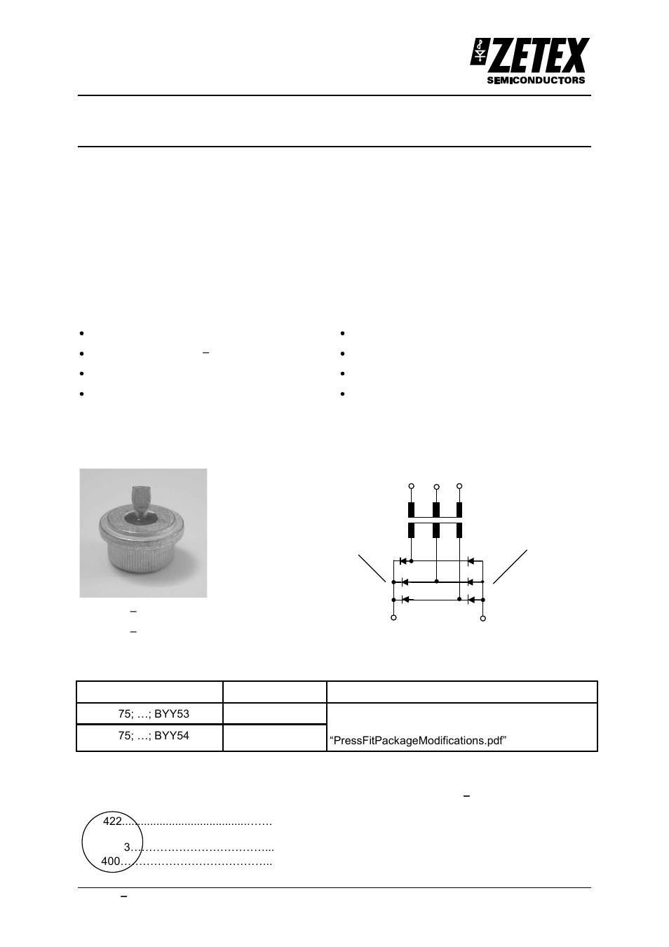 Diodes BYY54 User Manual | 5 pages
