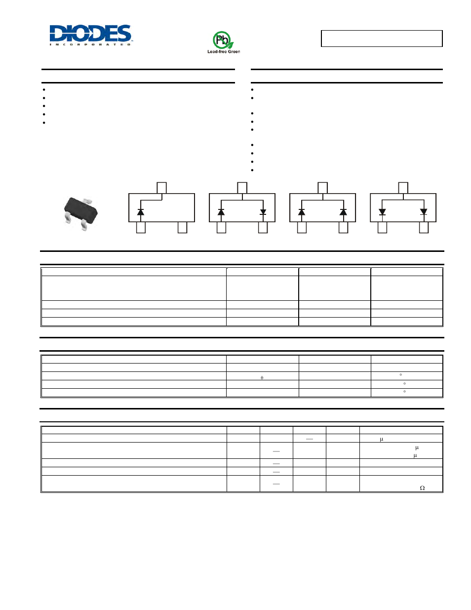 Diodes BAS40T /-04T /-05T /-06T User Manual | 3 pages