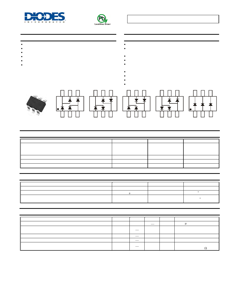 Diodes BAS70TW /DW-04 /DW-05 /DW-06 /BRW User Manual | 3 pages