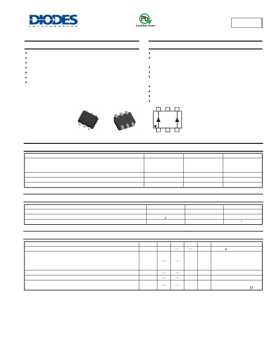 Diodes BAT40V User Manual | 3 pages