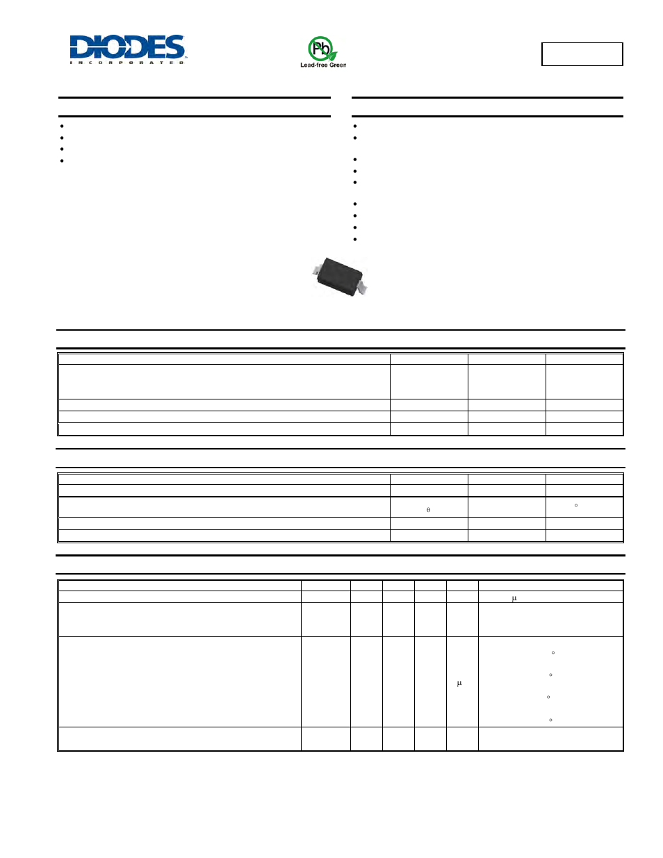 Diodes BAT46W User Manual | 3 pages