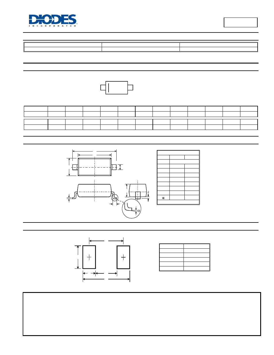 Marking information, Package outline dimensions, Suggested pad layout | Bat46w, Ordering information | Diodes BAT46W User Manual | Page 3 / 3