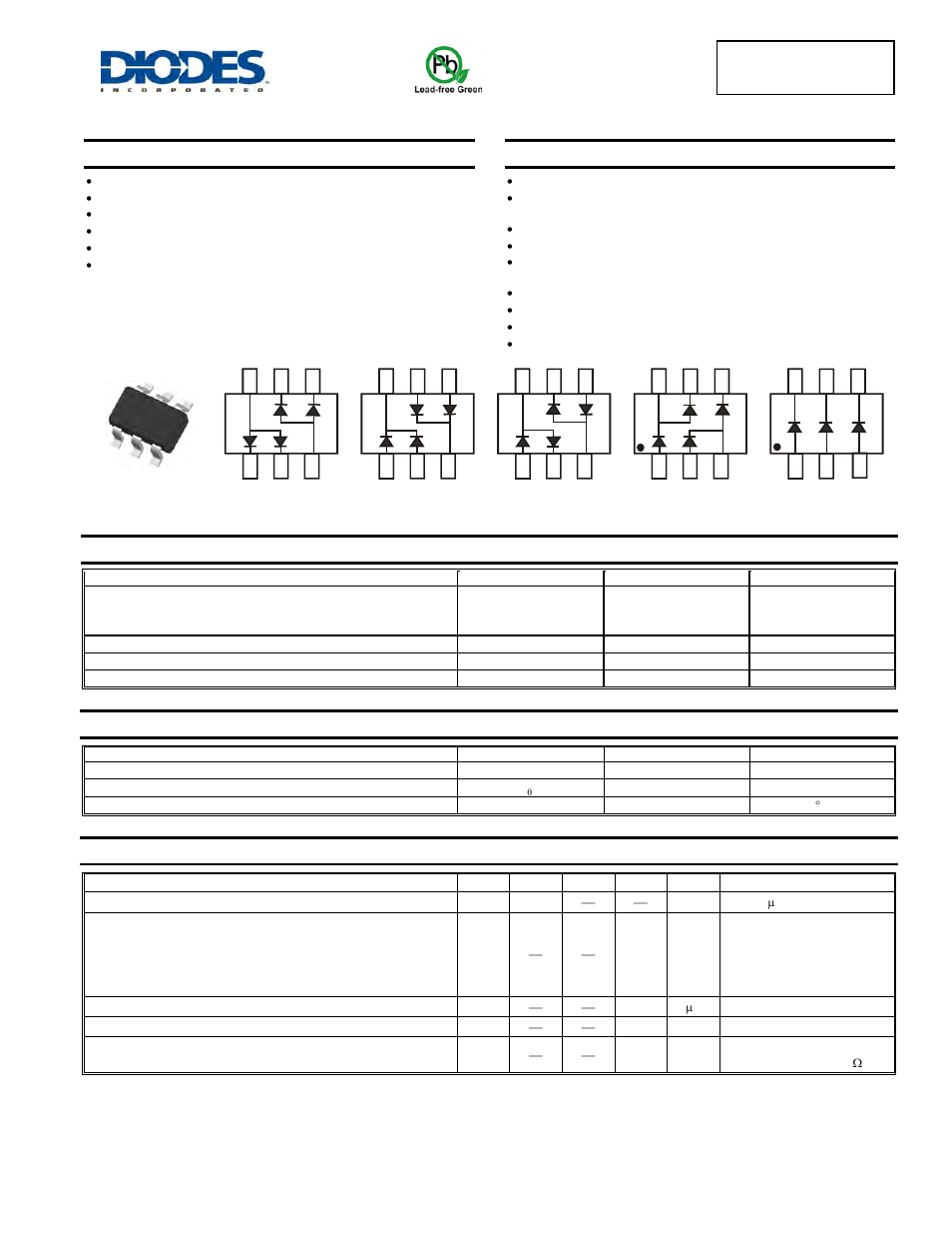 Diodes BAT54TW /ADW /CDW /SDW /BRW User Manual | 3 pages