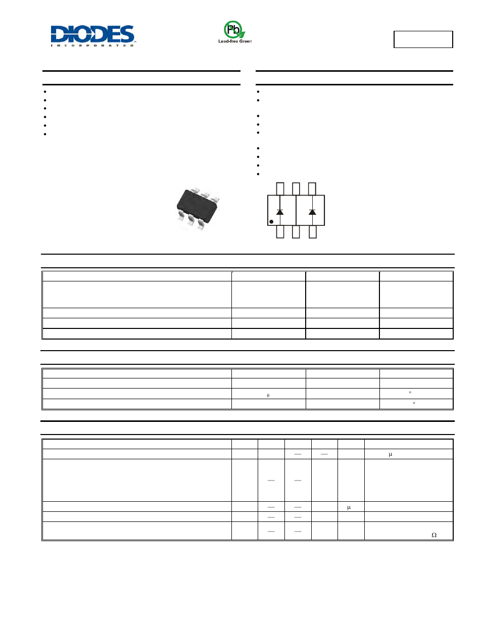 Diodes BAT54JW User Manual | 3 pages