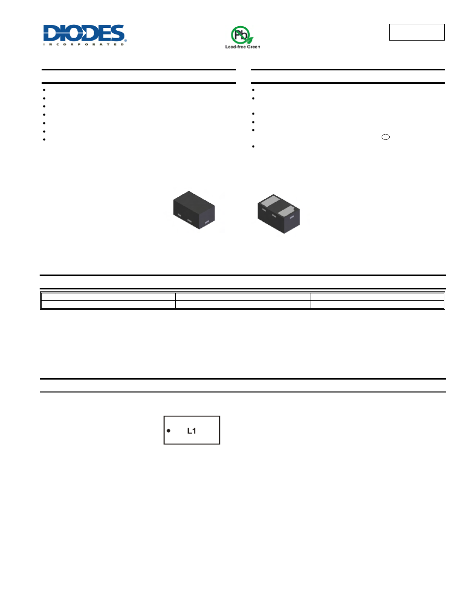 Diodes BAT54LP User Manual | 4 pages