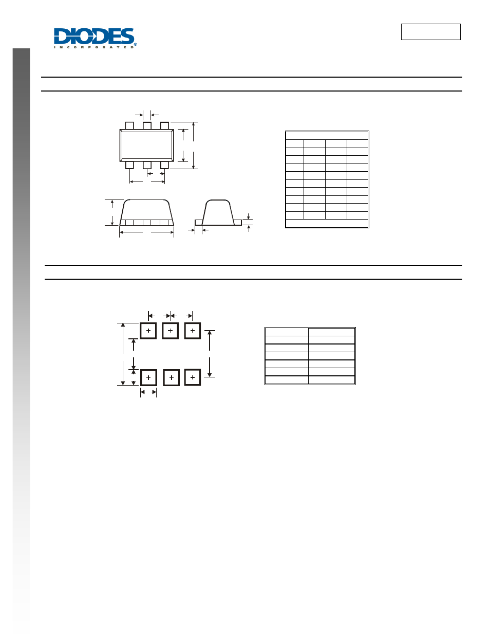 Baw101v new prod uc t, Package outline dimensions, Suggested pad layout | Diodes BAW101V User Manual | Page 3 / 4