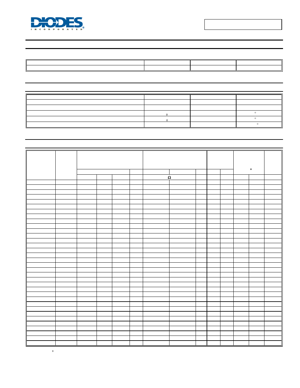 Maximum ratings, Thermal characteristics, Electrical characteristics | Diodes BZT52C2V0 - BZT52C51 User Manual | Page 2 / 5