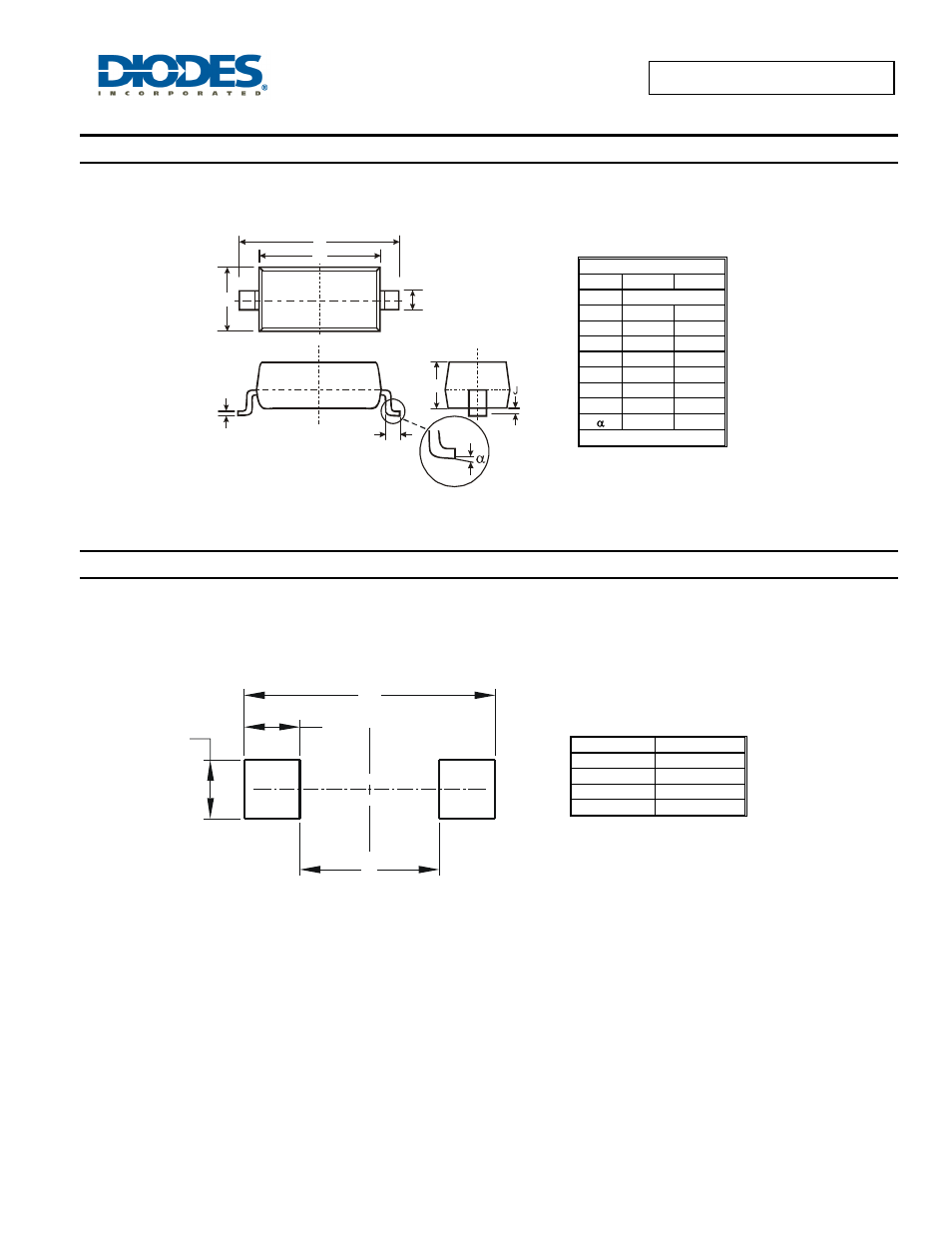Package outline dimensions, Suggested pad layout | Diodes BZT52C2V0 - BZT52C51 User Manual | Page 4 / 5