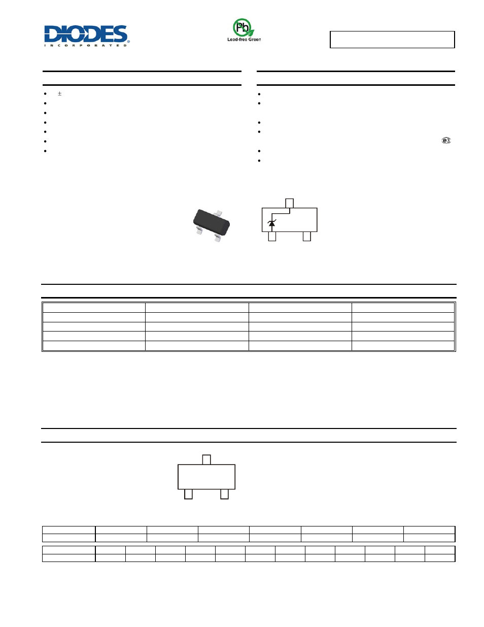 Diodes BZX84B2V7 - BZX84B39 User Manual | 4 pages