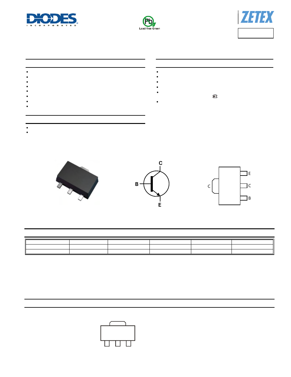 Diodes BCX6825 User Manual | 6 pages
