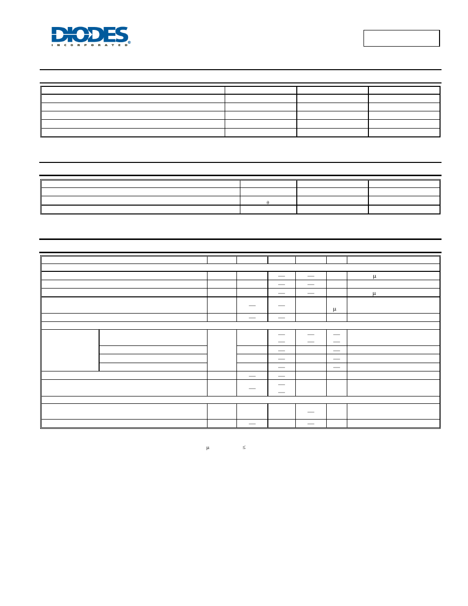 Maximum ratings, Thermal characteristics, Electrical characteristics | Diodes DCX69/-16/-25 User Manual | Page 2 / 5